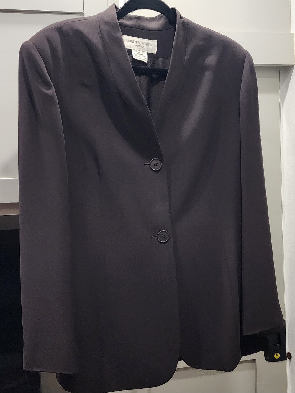 Jones New York Dark Brown Two-Button Women's Blazer